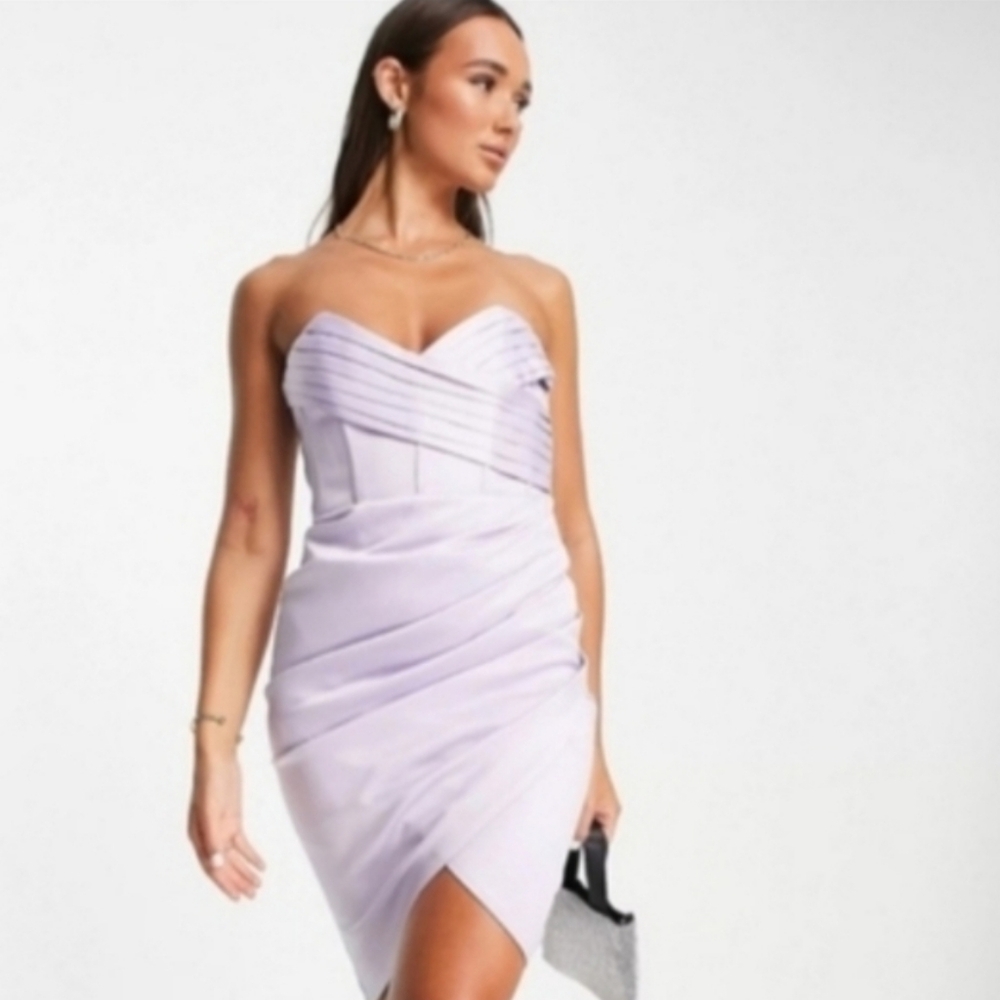 LAVISH ALICE Bandeau LILAC MIDI Dress
